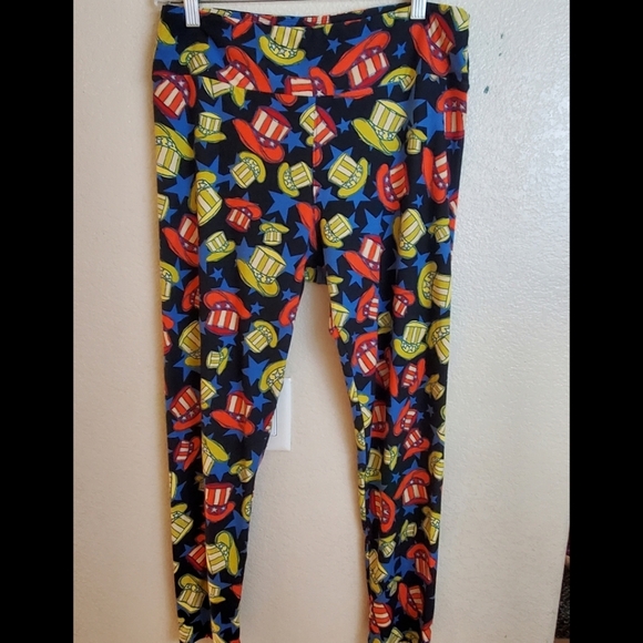 Lularoe TC Plus Size Patriotic 4th of July Buttery Soft Leggings - Picture 1 of 3